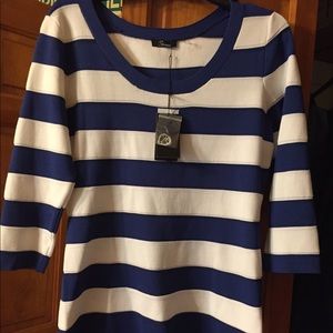 Strazzi blue & white striped sweater NWT Nautical